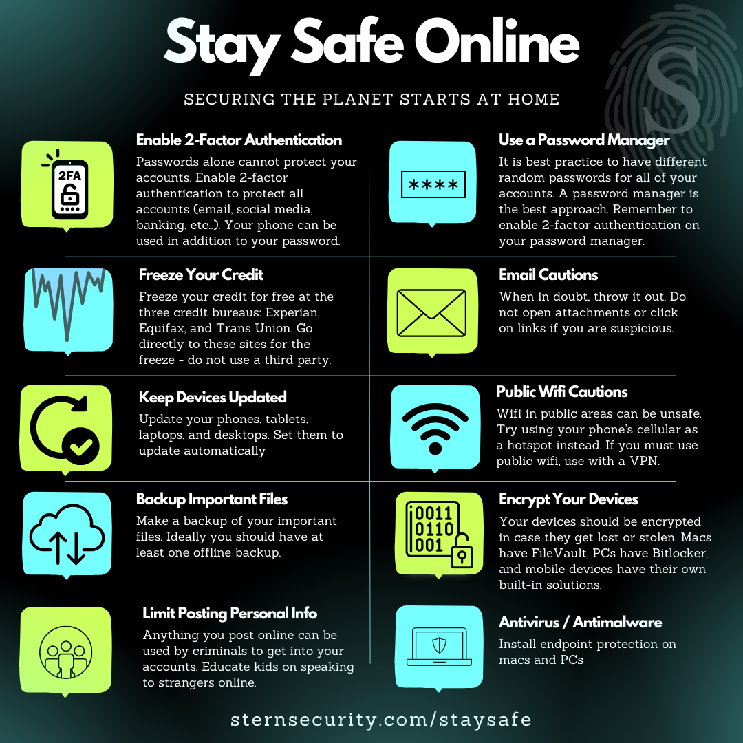 Top Tips To Stay Safe Online Stern Security
